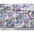 thumbnail image 3 of Soimoi Poly Georgette Fabric Leaves & Rose Flower Decor Fabric Printed Yard 42 Inch Wide, 3 of 3