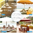 BUZIFU 2pcs 2 Inch Patio Table Umbrella Hole Ring and Cap Set Plastic