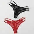 thumbnail image 3 of Pntutb Womens,2Pcs Women's Sexy Lingerie Lace Open Thong Panties G-Pants Lingerie Underwear, 3 of 6