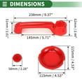 thumbnail image 4 of Juego de cubiertas para manijas de puerta exterior Unique Bargains, trim decorativo para Jeep Wrangler JK 2DR 2007-2017, ABS, Rojo, 1 juego, 4 of 6