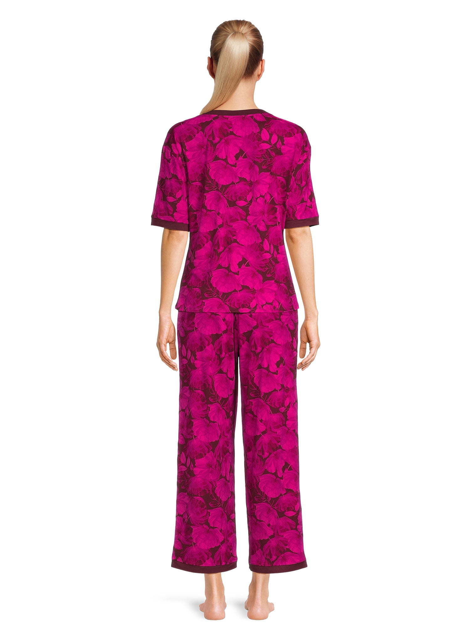 The Pioneer Woman Short Sleeve Top with Pant Pajama Set, Women’s, 2-Piece