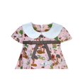 thumbnail image 4 of Robe Fille Col Blanc Grenouille Champignon Ligne A Coton Décontracté 3 Ans, 4 of 6