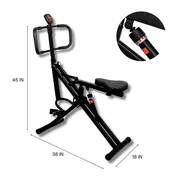 Total Crunch Power Rider: Home Gym Abdominal Core Trainer for Squats, Glutes, Cardio, and Crunch Workouts.