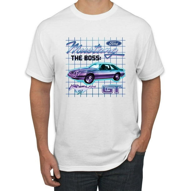 Anstændig genopretning embargo Ford Mustang GT The Boss Retro Neon Vintage | Mens Cars and Trucks Graphic  T-Shirt, White, 5XL - Walmart.com