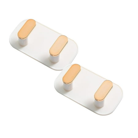 

Oleegame 2PC Chip Clip Seamless Shower Adhesive Hooks No Drilling Or Installation Required Suitable For Bathroom Kitchen Hotel White