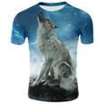 thumbnail image 1 of T-Shirt Homme Loup 3D Drôle animal Mode Unisexe Décontracté T-Shirt Été Mode de Rue, 1 of 1