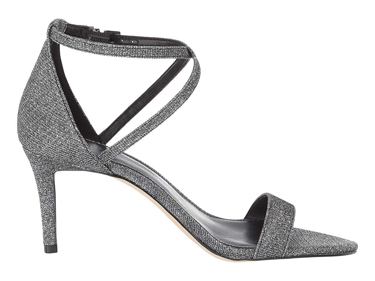 MICHAEL Michael Kors - MICHAEL Michael Kors Ava Mid Sandal Black/Silver 7, Black/Silver, Size 7. 