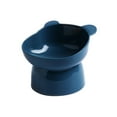 thumbnail image 2 of Elevated Cat&Dog Bowls Set : 5 Inch Ceramic Raised Cat Food & Water Bowl Set for Protecting Pet's Spine - Feeding & Watering Supplies for Pets （Blue）, 2 of 6