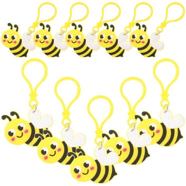 LOLIPPYY 24Pcs Honey Bee Party Favors Key Chain for Kids Assorted Color