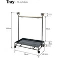 thumbnail image 2 of 41" Large  Cockatoo Parrot Bird Play Stand Gym Play Ground Rolling Stand. (Silver White), 2 of 4