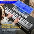 thumbnail image 3 of Mustar 61 Key Electric Lighted Keyboard Piano with 255 Tones/Rhythms, Smart Learning System, Headphone, Microphone, Keyboard Stand, Stool, Stickers (Black), 3 of 9