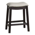 thumbnail image 1 of Benjara Curved Leatherette Counter Stool with Nailhead Trim, Set of 2, Gray, 1 of 2