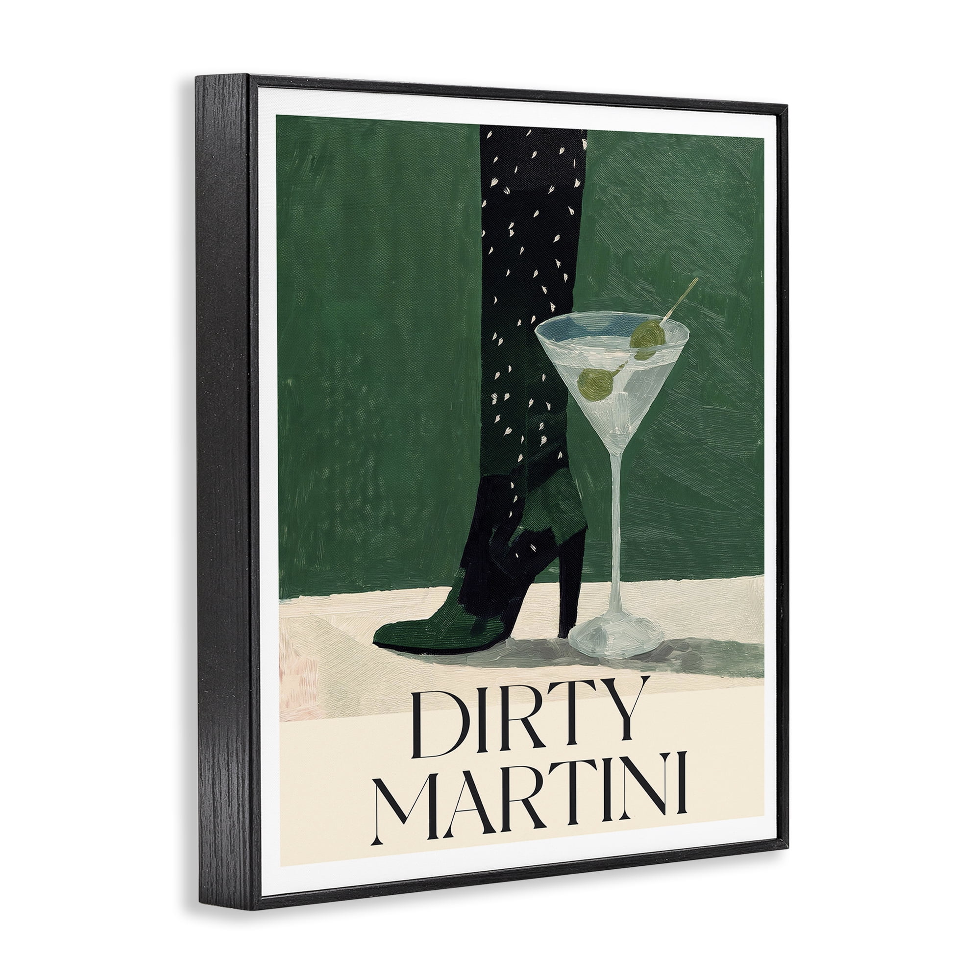 Stupell Industries Dirty Martini Stylish Heel Black Framed Giclee Art, design by Lettered and Lined