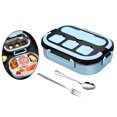 thumbnail image 3 of Fiambrera de acero inoxidable Bento a prueba de de almuerzo Azul Sunnimix contenedor de almuerzo, 3 of 8