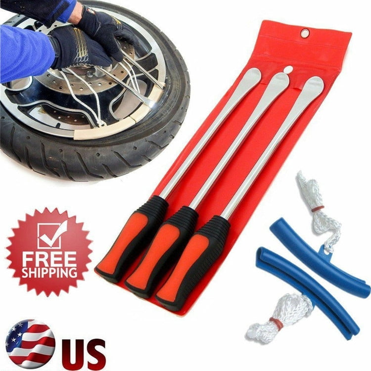 Motorcycle Tire Iron Spoon Set Lever Tires Rim Changing Protector Tool Combo NEW