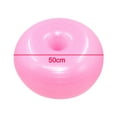thumbnail image 2 of Yoga Ball Pink Donut Shape - Yoga Ball Chair - Balance Trainer - Thicken Anti-Explosion Inflatable Seating Exercise - for Office & Home & Gym, 2 of 5