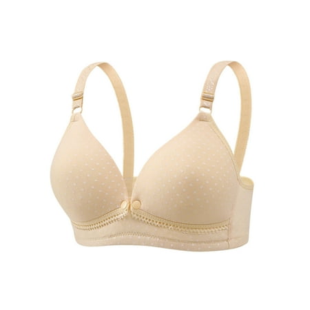 Christmas Gift Wireless Bras for Women No Underwire Seamless Bra Ndbuld Women s Nursing Bra Maternity Sleeping Underwear Large Size Large Cup No Wire Underwear Women Daily Bra Beige 2XL