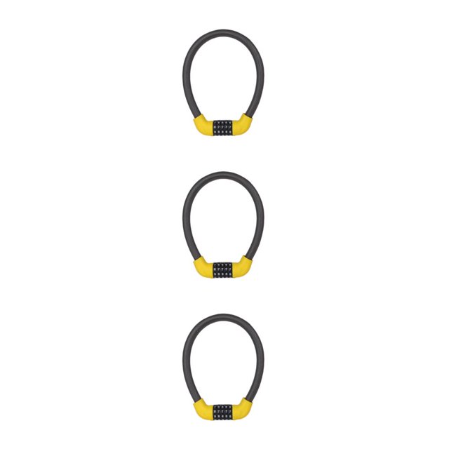 maskred Bike Lock Universal Anti-theft 5 Digit Password Locks Combination Code Padlock Electric Vehicle Scooter Accessories Long/Yellow 3PCS