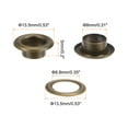 thumbnail image 2 of Uxcell 300set Grommets Kit Metal Eyelets 8mm 3/10" Hole Tiny Grommet for Shoes Clothes Belt Tag DIY Project, Bronze, 2 of 6
