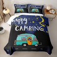 thumbnail image 2 of Erosebridal Happy Camping Quilt Full, Starry Night Full Bedspread Sets, 3pcs 1 Coverlet and 2 Pillowcases, 2 of 7