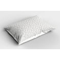 thumbnail image 2 of Ambesonne Floral Pillow Sham 2 Pack, Vintage Tropic Flowers, 30"x20", Pale Taupe Magenta, 2 of 3