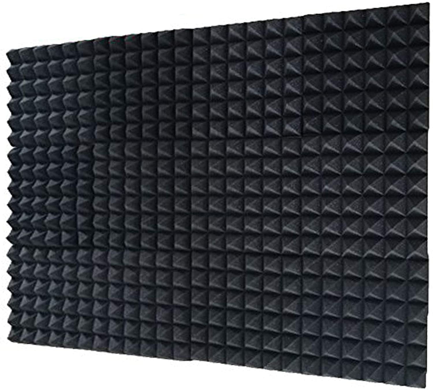 Studio Wedge Tiles 12 Pack Set Acoustic Foam Panels Gray 2 X 12 X 12 Acoustic Foam Sound Absorption Pyramid Studio Treatment Wall Panels 