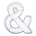 thumbnail image 2 of Romantic Iron Alphabet R Frame Wire Wreath Succulent Pot Wedding Decor, 2 of 6