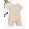 thumbnail image 3 of Kiapeise Baby Romper Letter Rainbow Print Crew Neck Short Sleeves Breathable with Bottom Snaps Jumpsuit, 3 of 8