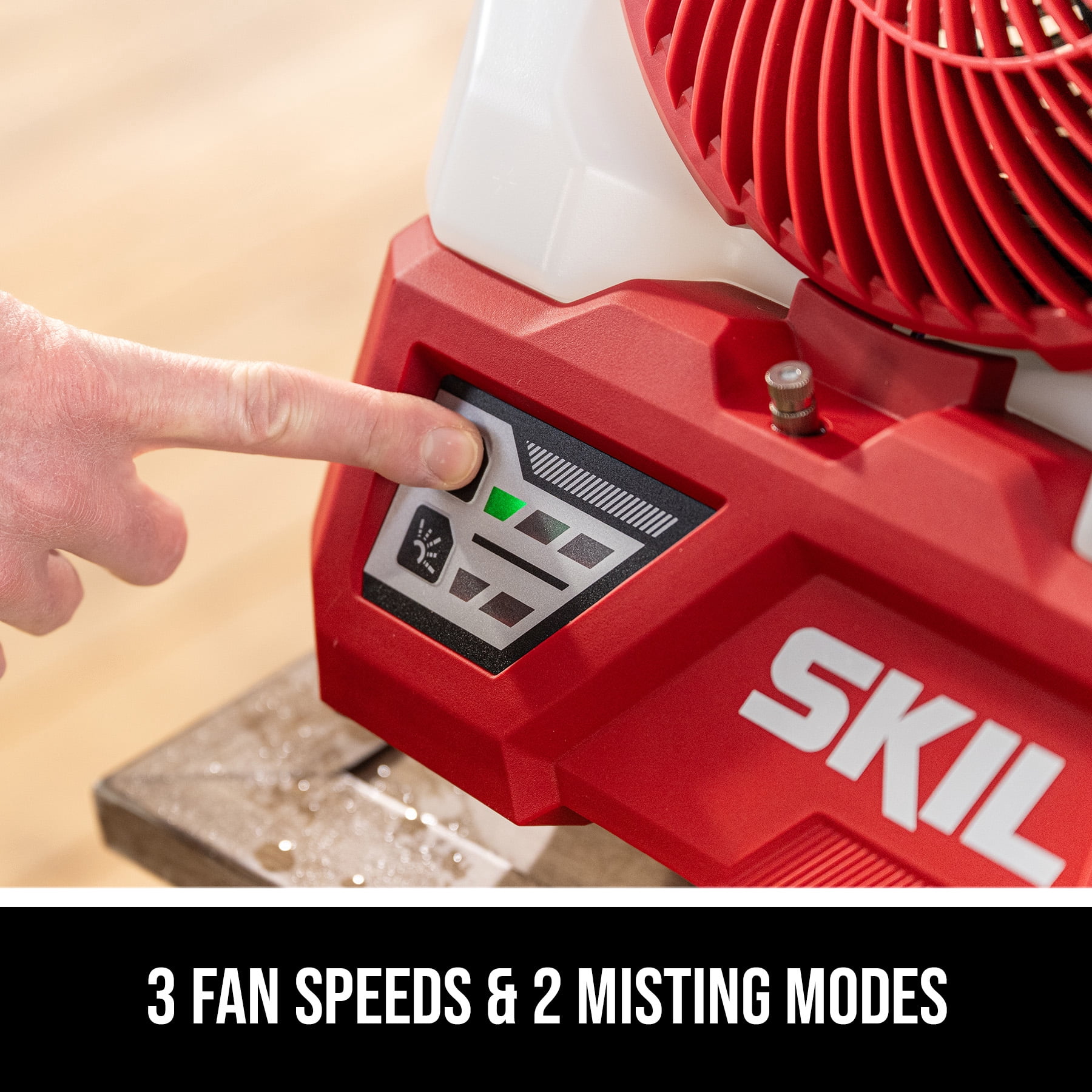 SKIL PWRCORE 12V/20V 20V 7 In. Misting Fan with 2.0Ah USB-C Battery and 20W PD Charger-MF0700D-12