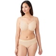 thumbnail image 2 of Wacoal Womens Satin Lace-Trim Minimizer Bra Beige 36DDD, 2 of 4