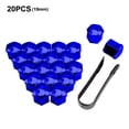 thumbnail image 4 of Sidaley Paquete de 20 tapas de tuercas de rueda de coche tapa de tornillo de buje 17-21mm llantas plateadas azul 17mm Type9 NO9, 4 of 6