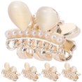 thumbnail image 1 of unbranded 5Ud Clips De Con Pinza De Garra Decorada Con Y Metal Color Amarillo Para Mujer, 1 of 7