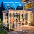 thumbnail image 3 of Cortina de luz Solar para exteriores, guirnalda de hadas Solar impermeable, luces de cadena para jardín, patio, pabellón, boda, fiesta, vacaciones, luces decorativas, 3 of 6