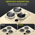 thumbnail image 5 of [Gold Glitter] for iPhone 14 Pro/iPhone 14 Pro Max Camera Lens Protector,[Night Shooting Mode] HD Tempered Metal Glass Camera Screen Protector Cover Film Accessories, 5 of 5
