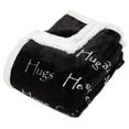 thumbnail image 5 of Chanasya Warm Hugs Positive Energy Healing Thoughts Super Soft Sherpa Microfiber Comfort Caring Black and White Gift Throw Blanket - Get Well Soon Gift for Women Men Cancer Patient - Black Blanket, 5 of 8
