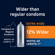 MyONE® Custom Fit® Extra Wide Condoms | Ultra-Thin Latex, Lubricated | 10 Count