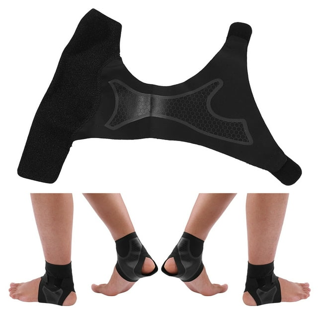 Foot Support Ankle Support Brace Breathable Stabilizer Strap For Sports Fitness RidingL 1 Pair