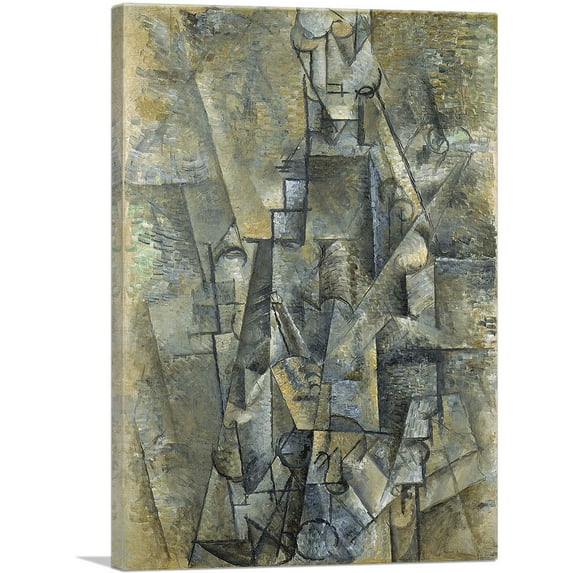 ARTCANVAS Man with a Clarinet 1911 Canvas Art Print by Pablo Picasso - Size: 26" x 18" (1.50" Deep)