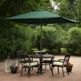 thumbnail image 2 of 10ft x 6.5ft Outdoor Patio Market Umbrella with Hand Crank, Hunter Green, 2 of 6