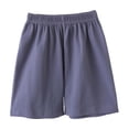 thumbnail image 2 of Amidoa Boys Cotton Solid Color Cargo Shorts 鈥?Elastic Waist Baggy Summer Casual Shorts, 2 of 4