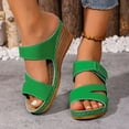 thumbnail image 2 of Rokment Wedges Dress Sandals for Women Ladies 2026 Summer Fashion Casual Leather Open Toe Platform Dressy Slip on Ladies Orthotic Arch Support Chunky High Heels Beach Slides H Size 9.5, 2 of 6