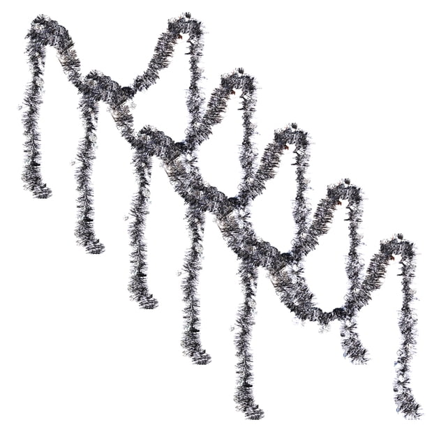 Guirnaldas de oropel de Halloween, decoración colgante brillante para fiesta de Halloween, decoración navideña, 5 uds.