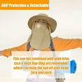 thumbnail image 6 of SkyAuks Unisex Fishing Hat for Adults, with Face Cover & Neck Flap, Outdoor UV Sun Protection Wide Brim Hat for Men & Women, Khaki, 6 of 6