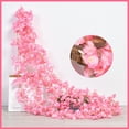 thumbnail image 6 of Hvmvliv Valentine's Day Rattan Garland with Artificial Cherry Blossoms - 70 Inch Plastic Hanging Decor for Fireplace Tree Indoor Home Thanksgiving Party Pink, 6 of 9