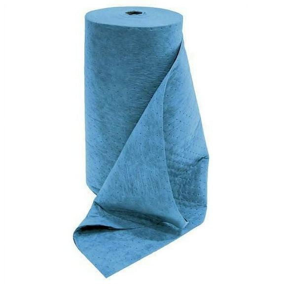 Spilfyter Sorbent Roll, 66 gal, 32 in x 150 ft, Oil, Blue, Polypropylene M-90BX