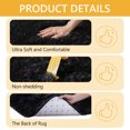 thumbnail image 4 of Tripumer 1 Pc Shaggy Furry Runner Rug 2 x 6 feet Soft Bedside Carpet for Dorm Living Room Hallways Black, 4 of 7