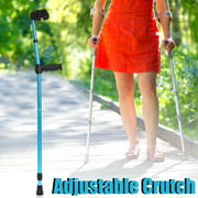 1/2Pcs Adjustable Height Adults Walking Aid Forearm Cuff Crutches Elbow Pedal