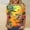 Yellow, variant on Turilly Fashion Christmas Women's Casual Print Round Neck 3/4 Sleeve T-Shirt Top Blouse
