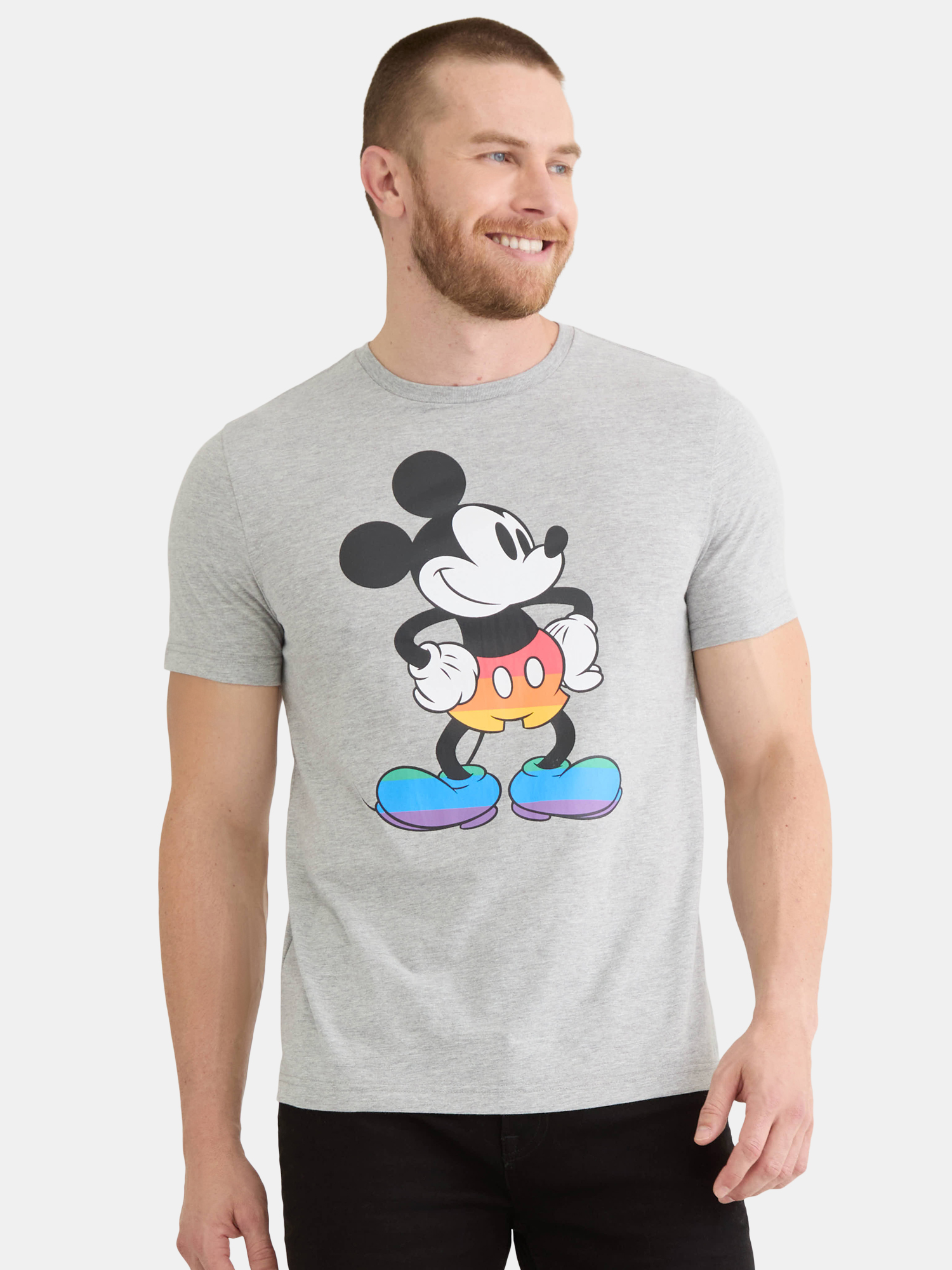 Disney Classic Mickey Mouse Apparel, Men's Graphic Crew Neck Short