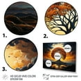 thumbnail image 3 of Designart "Yellow Orange Oak Tree Rooted " Floral Floater Framed Wall Decor, 3 of 7